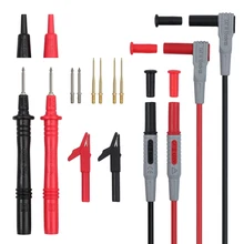 

12 In 1 Multimeter Test Lead Kit Alligator Clip Crocodile Clamp 2mm Probe Professional Lead Measuring Instruments Electrician