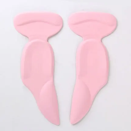 Leyou T Shape Shoe Cushion Silicon Heel Grips Pads Gel Arch Support Insoles for Flat Foot Half Insole Self-adhesive Insert Pad - Цвет: Pink