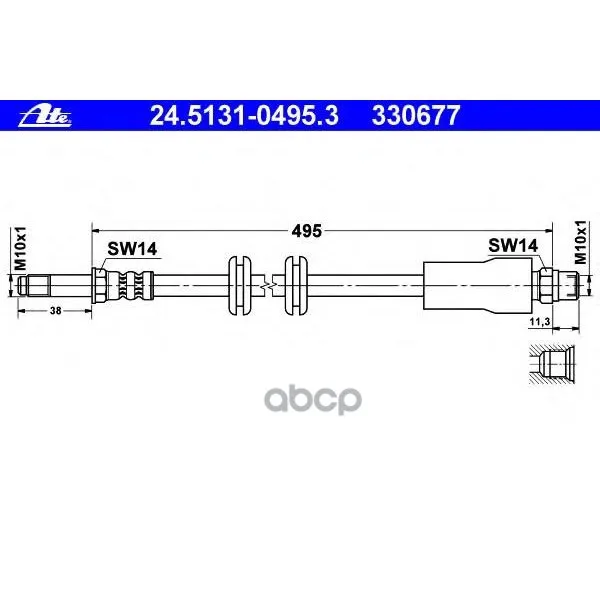 Шланг Тормозной Ate 24513104953 Ate арт. 24513104953