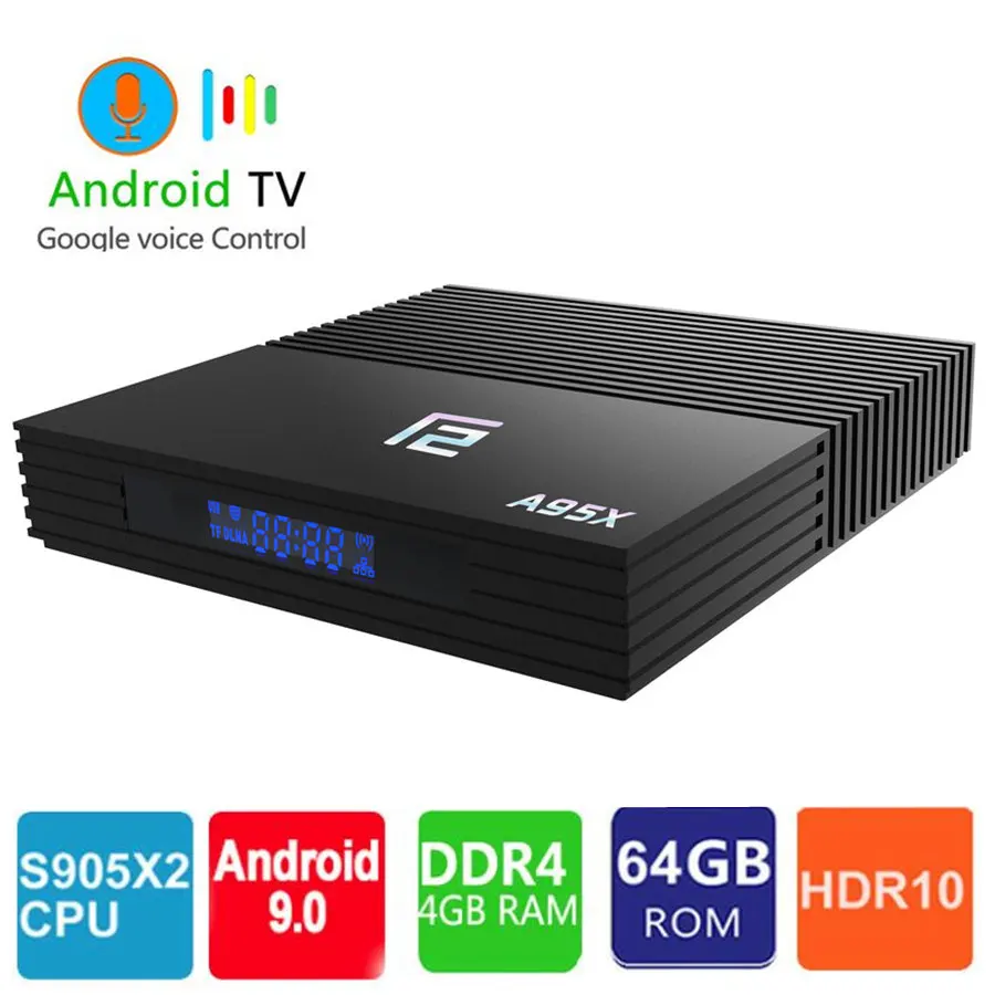 A95x F2 Smart Tv Box Android 9.0 4 G 64Gb Netflix HD 4K Tvbox A95XF2 H.265 BT4.2 WIFI 2.4/5G Google