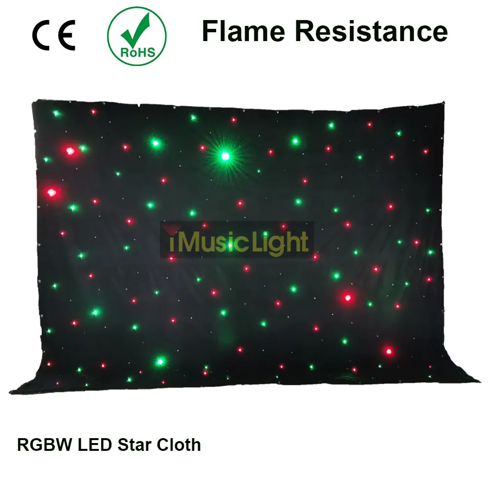 3x6Mtr DMX светодиодная система Starcloth черная ткань RGBW занавеска с | Отзывы и видеообзор