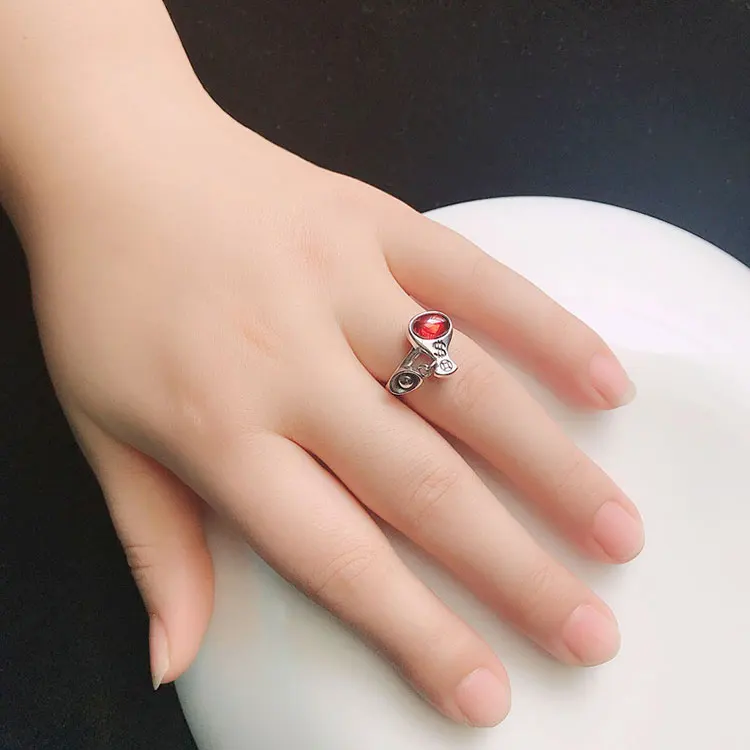FNJ 925 Серебряное кольцо кошелек для монет Красный Циркон Новые модные оригинальные кольца из стерлингового серебра S925 для женщин ювелирные изделия регулируемый размер