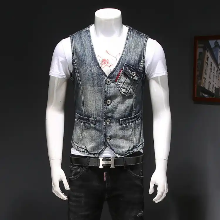 suit vest with jeans