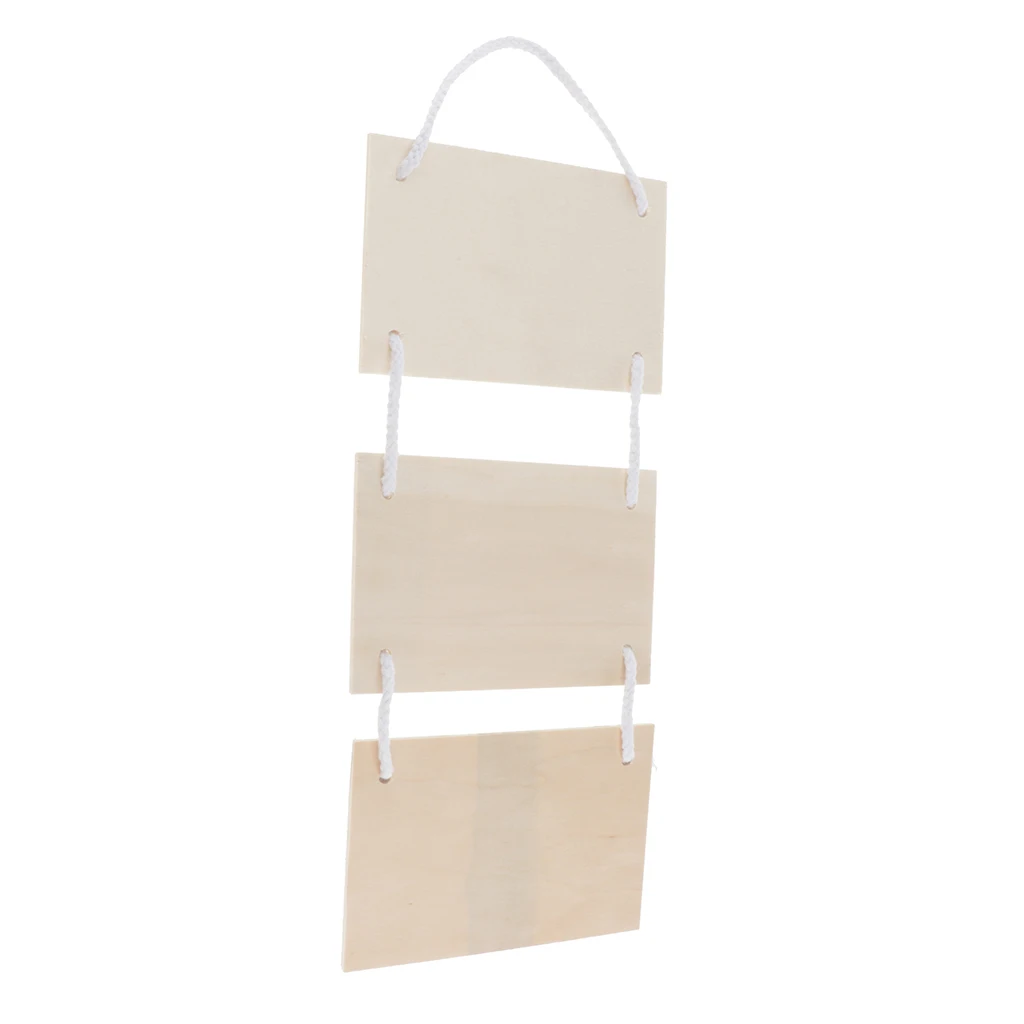 DIY Writing Painting Doodle Blank Plaque Wooden Sign Wall Hanging Art Crafts