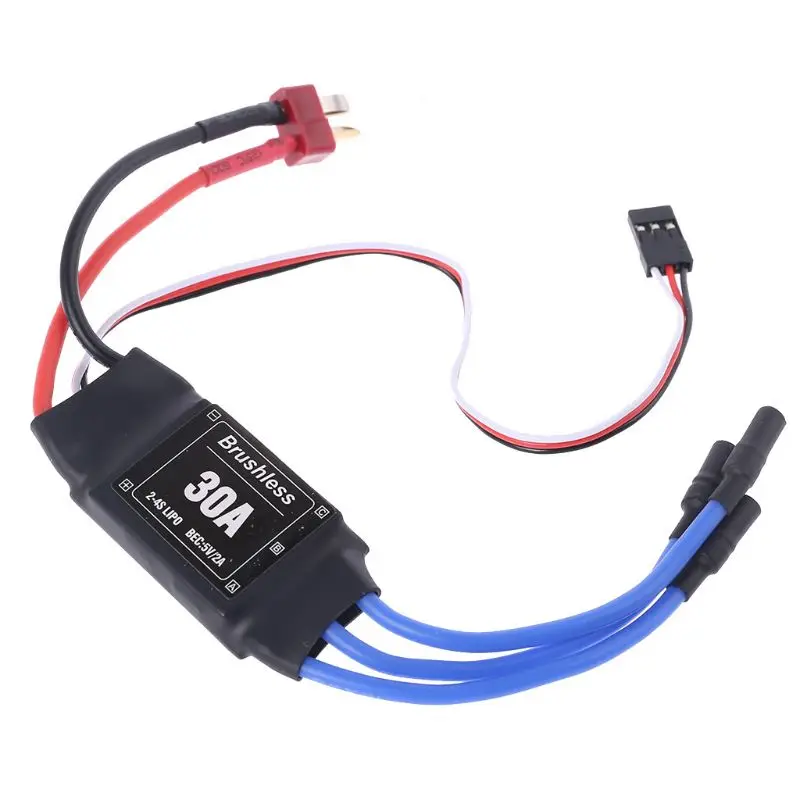 Радиоуправляемый бесщеточный двигатель 30A ESC 2-4S Электрический контроллер