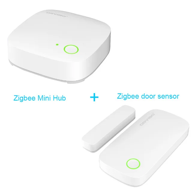 Orvibo Zigbee Беспроводной умный Комплект охранной сигнализации умный минихаб WiFi IP Webcam датчик двери окна датчик движения приложение управление - Цвет: mini hub door sensor