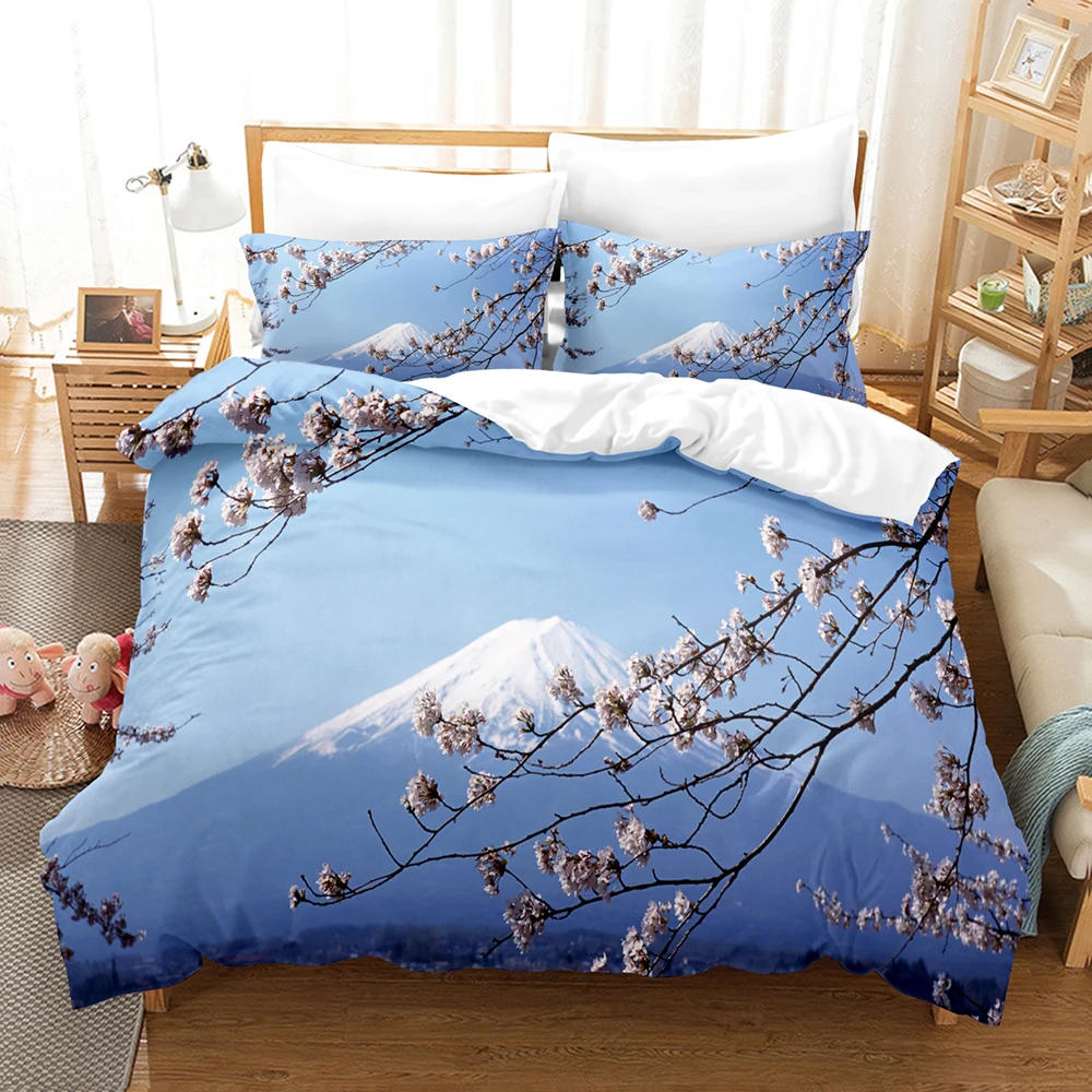 Beauty Tree and Flower Bedding Set Single Twin Full Queen King Size Tree Bed Set Children's Kid Bedroom Duvetcover Sets 3D 021