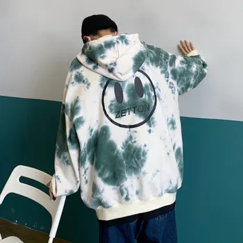 

Men's hoodie 2019 new cotton smiley face print long-sleeve pullover hoodie fashion hoodie loose slim casual youth men's wear