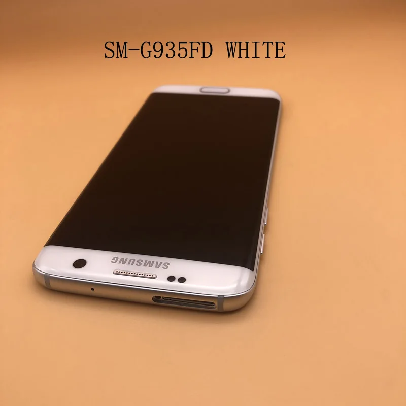 5,5 '' Супер Amoled дисплей для SAMSUNG Galaxy S7 edge G935 SM-G935F G935FD ЖК-экран сенсорный дигитайзер с рамкой - Цвет: G935FD FRAME WHITE