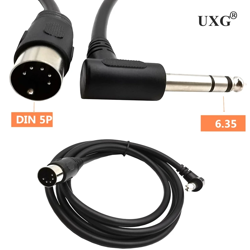 1 5 м 90 градусов прямоугольный MIDI Din 5Pin штекер для Monoprice 6 35 мм (1/4 дюйма) Мужской