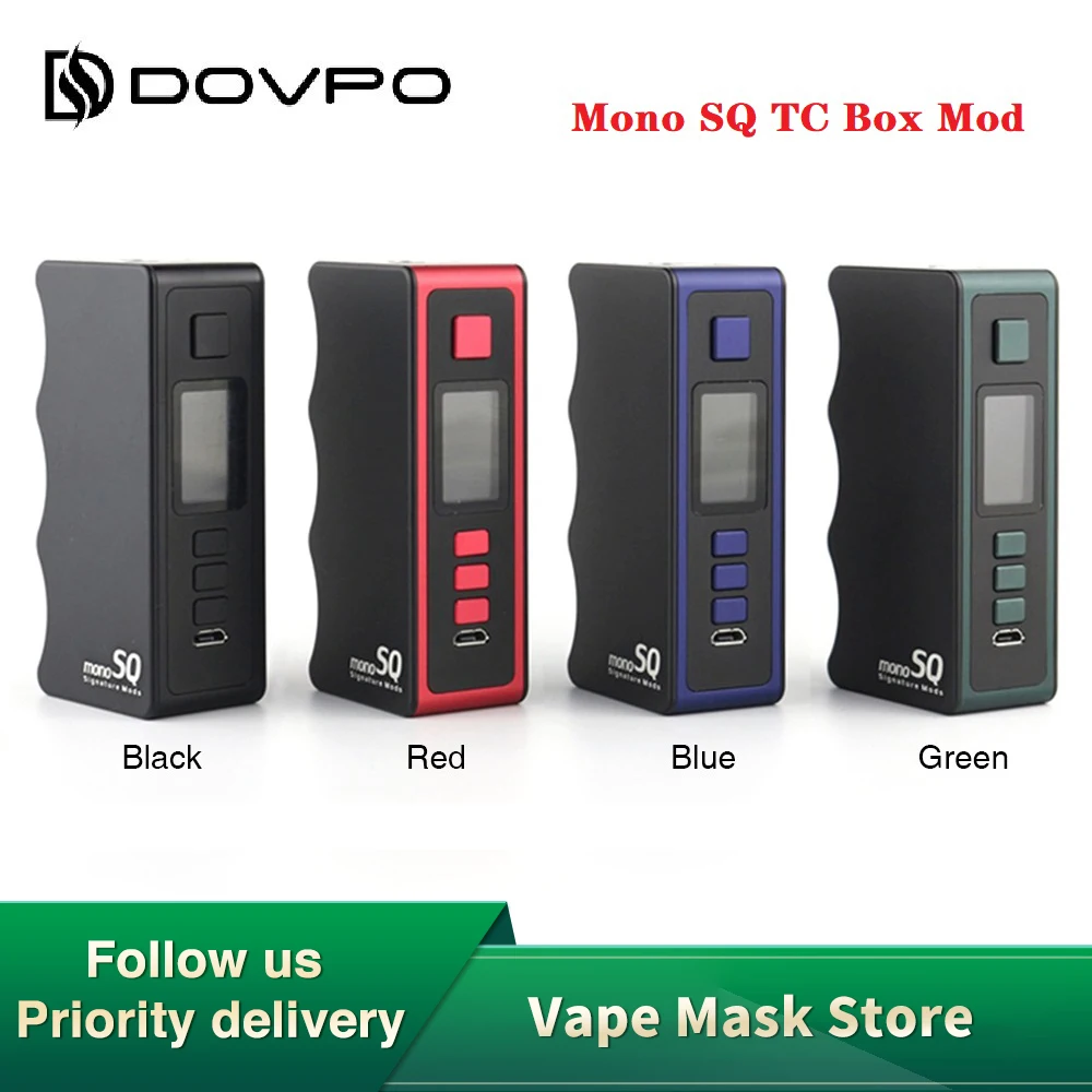 Оригинальный бокс мод DOVPO Mono SQ 75W TC питание от аккумулятора 18650 вейп макс. 75 Вт с