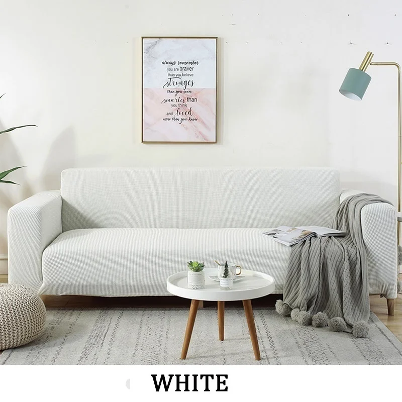 white Корейский стиль чехлов чехлы на диваны универсальные эластичные чехлы для диванов 3 СЕКЦИОННЫЕ чехлы для диванов 12 цветов - Color: white