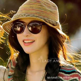 

Small Chili Colorful Korean-style Spring And Summer Women's Hat Twist Braid Topee Straw Hat Sun Hat Hat