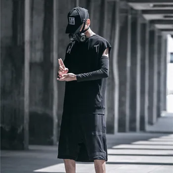 

Techwear Hip Hop Black Letter Print Tank Top Tops Tees Men Sleeveless Shirt Vest Summer Loose Casual Unique Cotton Streetwear