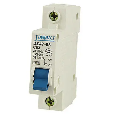 

Electrical ON/OFF Switch 1P Mini Circuit Breaker 63A