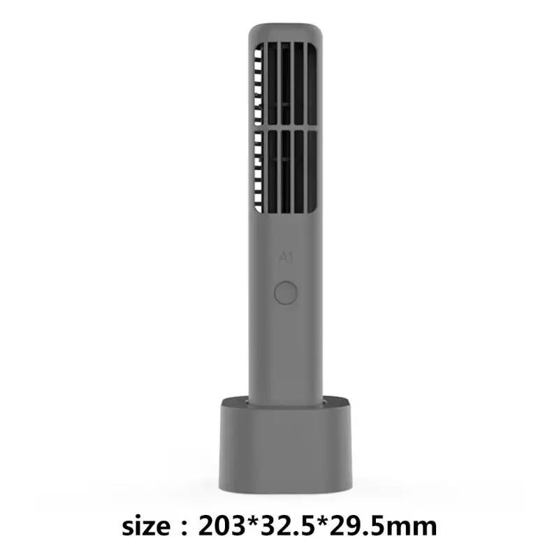 Grey 3 Скорость мини вентилятор Портативный бесшумный USB Перезаряжаемые 800 мА/ч, вентилятор кондиционирования воздуха вентилятор охладитель воздуха 203*32,5*29,5 мм - Цвет: Grey