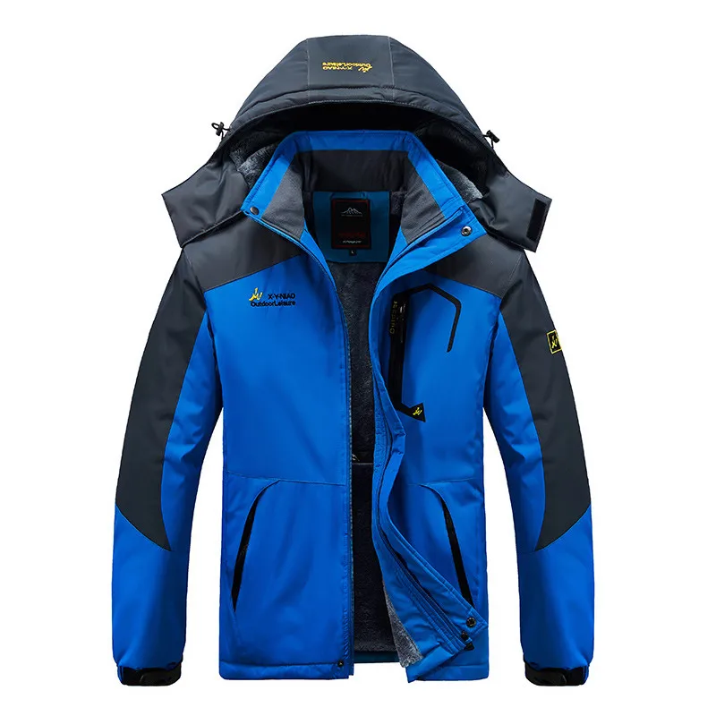 Men's Winter Jacket Waterproof Windproof Warm Coat Male Fleece Thick