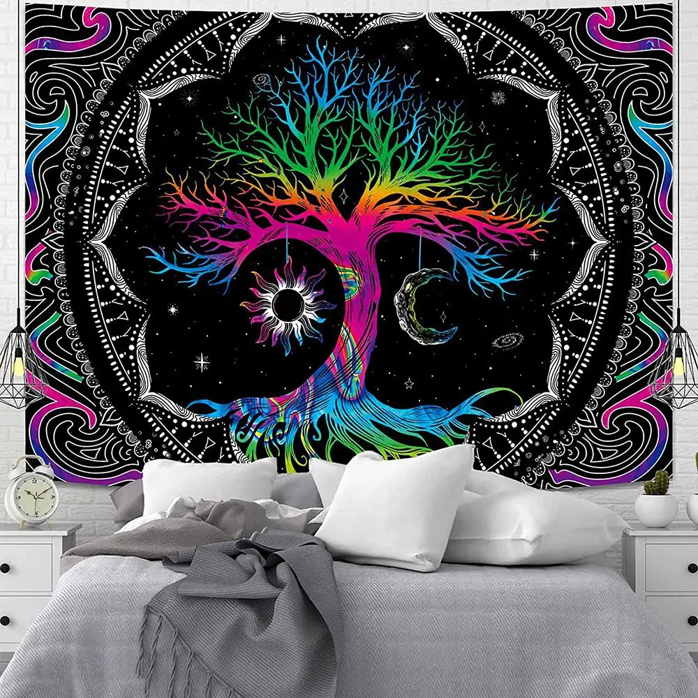 New Wall decoration Starry sky Space Psychedelic Dream Tie dye Tapestry | Дом и сад