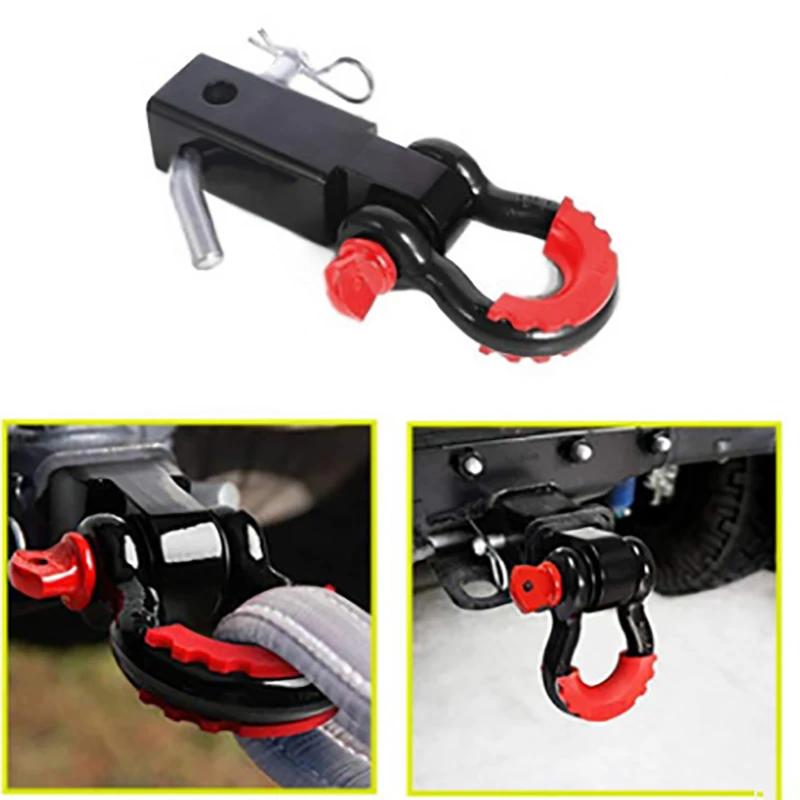 Produktbild von QWORK Softschäkel 1 Cm X 50 Cm – 14T Bruchlast, Robuste Karabinerschlinge Mit Gurtprotektor, Für Bergung & Offroad