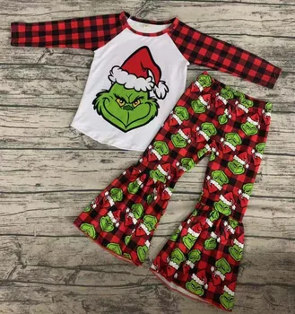 

Fashion New Winter Fall Design Clothes Set Adorable Kids Girls Wholesale Clothing Cute Baby Girls Christmas Boutique Outfit