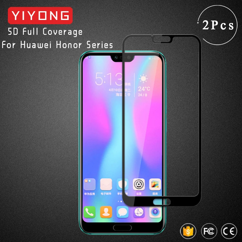 Защитное стекло YIYONG 9D для Huawei Honor 10/9/9S/9C/9A полное покрытие закаленное 9 8 Lite 7X 8X 9X Pro |