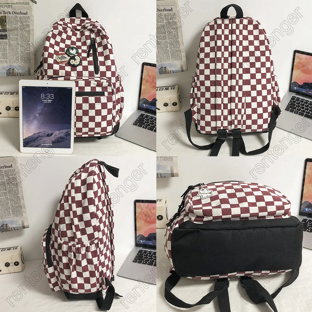 Waliicorners New Lattice Travel Bag Women Bag Girl Cool Kawaii Laptop Backpacks Plaid Cute Canvas College Backpack 9 Ha54a3aadc552480d9f5884ff1c662cceM