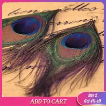 Уникальный модный дизайн, бохо стиль, перо павлина, Серебряный крюк, женские серьги, серьги-капли, вечерние, для банкета, изысканный подарок, Прямая поставка