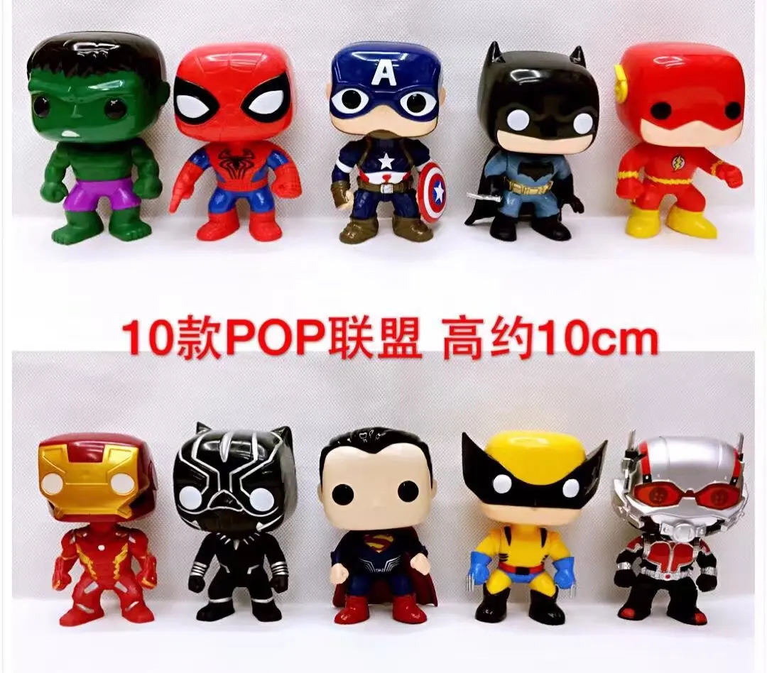

Funkopop Justice League Batman Spiderman Iron Man Wolverine Superhero Cute Decoration Garage Kit