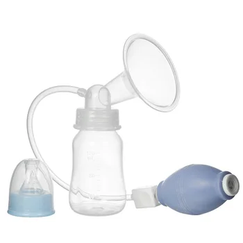 

Food Grade PP Material Manual Breast Pump Powerful Baby Breasts Pumps Bottle Sucking Nipple Suction 120ml Feeding Milk Bottles
