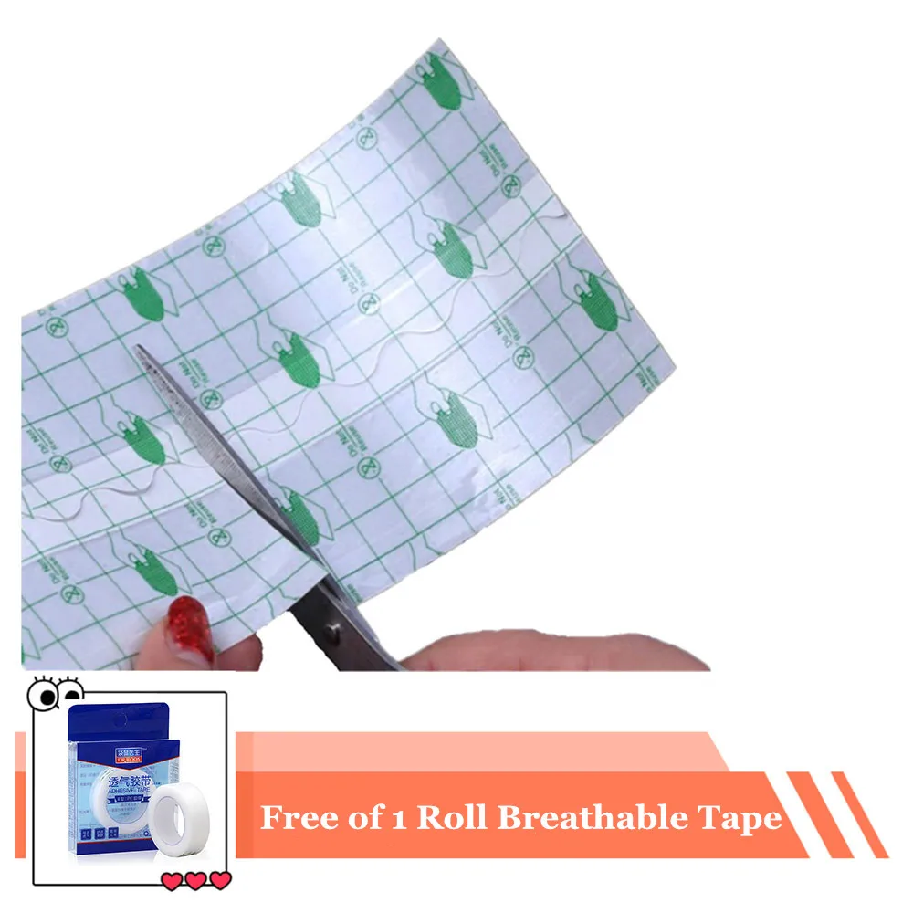 Rollo de película de PU resistente al agua, fijador de vendaje transparente para heridas, 5/7/10/15/20cm x 10m