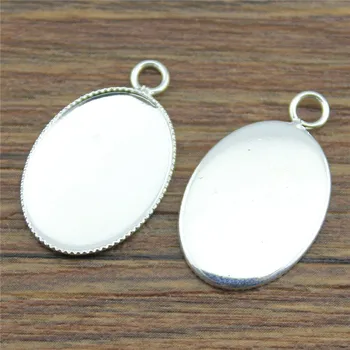 

10pcs 6 Colors Oval Cabochon Base, Oval Cabochon Pendant Setting, Oval Cabochon Setting Sawtooth Edge Fit 13x18mm or 18x25mm