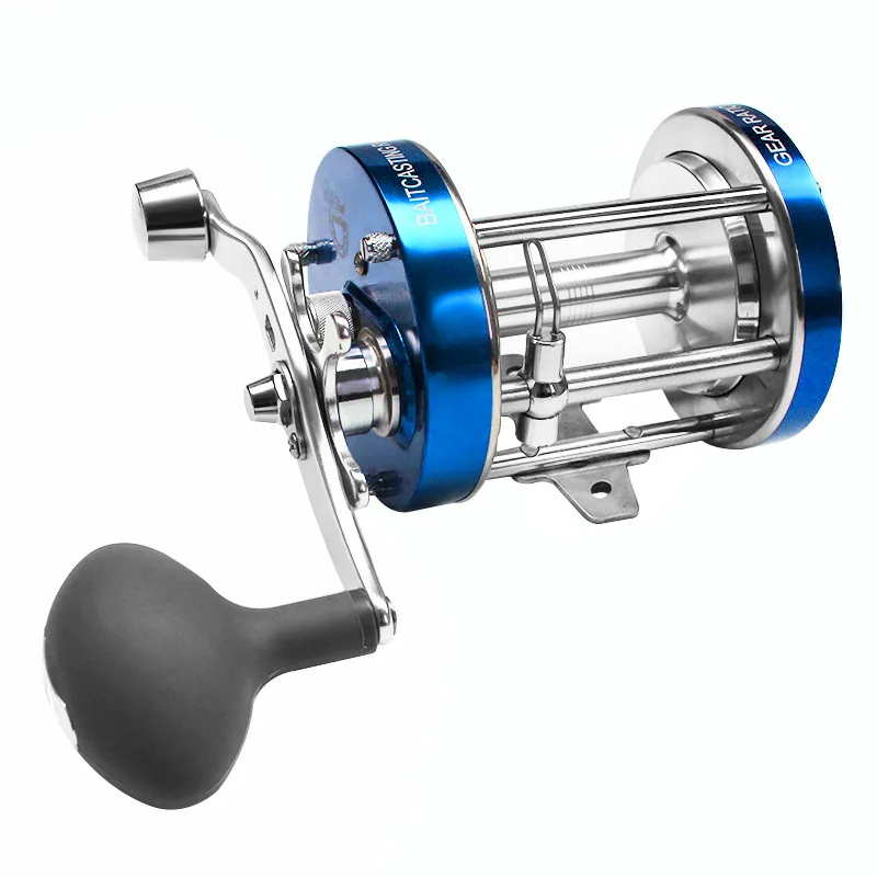 US $252.00 Visual Fishing Wheel 90 AllMetal Boat Fishing Wheel MultiColor Drum Wheel Single Rocker Deep Sea Fishing Line Wheel