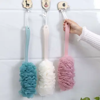 

A Long Handle Bath Brush Back Bath Shower Scrubber Body Soft Mesh Scrub Puff Clean Oneself Bath Back Brush Sponge