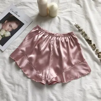 

Home Wear Shorts 2020 Summer New Style Summer Solid Smooth Ladies Sexy Loose Shorts Fashion