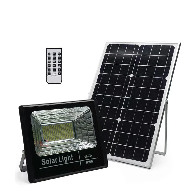 

SZYOUMY 100W Solar Powered Street 204 LED Outdoor Waterproof IP66 with Remote Control Security Flood Light