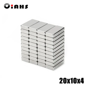 

100pcs F20x10x4mm Super Powerful Strong Rare Earth Block NdFeB Magnet Neodymium N35 Magnets F20*10*4mm- Free Shipping