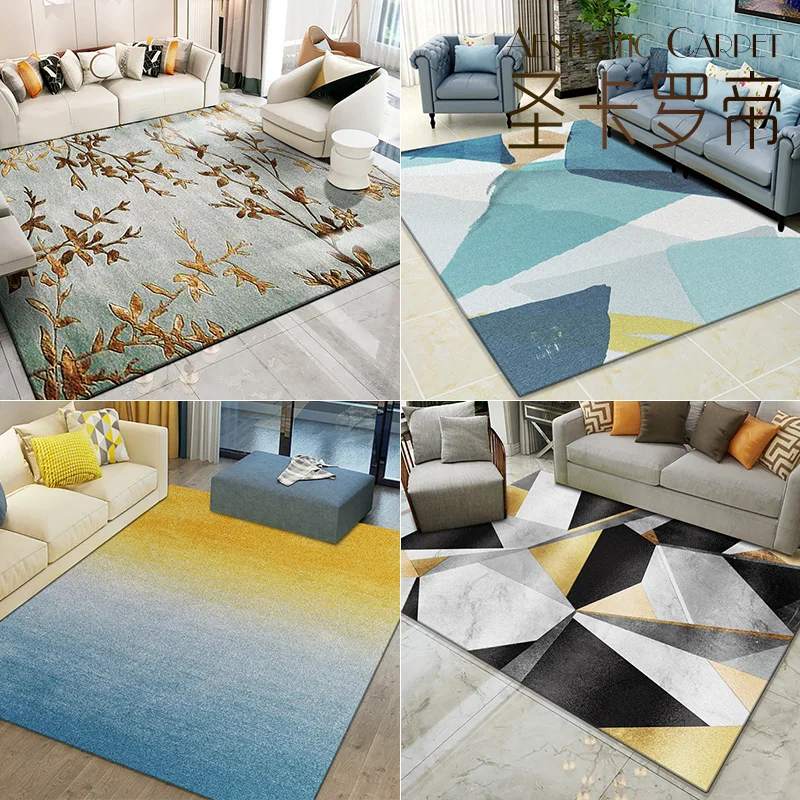 

North European bedroom door study full of bed cushions simple modern non-skid carpet living room coffee table mats