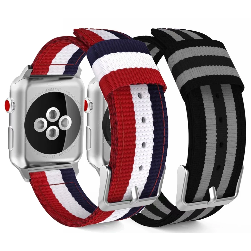 Ремешок нейлоновый для Apple Watch 7 45 мм 41 44 42 40 38 удобный тканевый браслет iwatch 6 5 4 3 2 1 SE