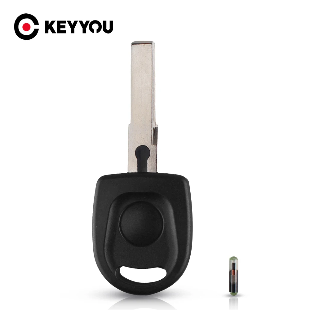 Substituição remota chave do transponder do carro fob id48 chip para vw volkswagen b5 passat skoda assento caso escudo chave hu66 lâmina