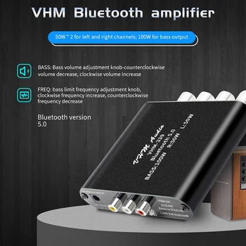 

VHM339 Bluetooth 5.0 TPA3116D2 HIFI Digital Power Amplifier 2.1 Channel 2X50W+100W Stereo o Amplifier Amp Board