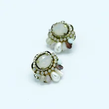 OSHUER новые красивые серьги-гвоздики с кристаллами ручной работы, стразы, красочный хрустальный пирсинг, женские серьги для рождественской вечеринки