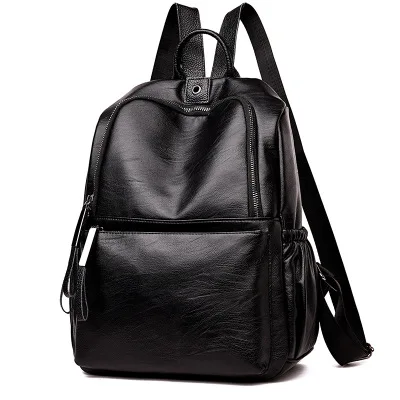 

Vintage Pu Leather Backpack Women Ladies Rucksack School Bags for Women Girls Travel Bag