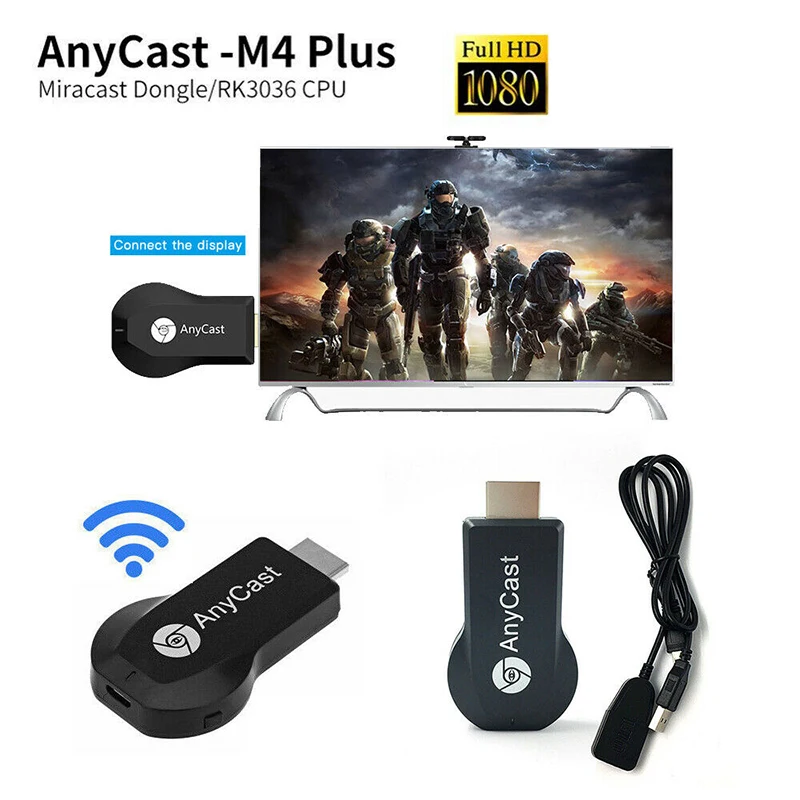 AnyCast M4 Plus WiFi приемник Airplay дисплей Miracast HDMI Dongle TV DLNA 1080P|Коннекторы и разъёмы| |