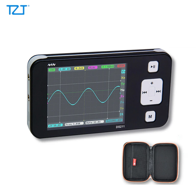Карманный Профессиональный портативный цифровой осциллограф TZT MINI DS211 ARM Nano DSO 211 DS