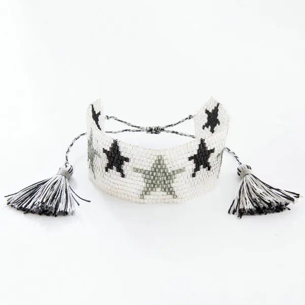 G. YCX Boho Rock Seed Beads браслеты дружбы со звездами для мужчин и женщин Delica Miyuki тканые браслеты State для мужчин t tasseiras Pulseiras - Окраска металла: white