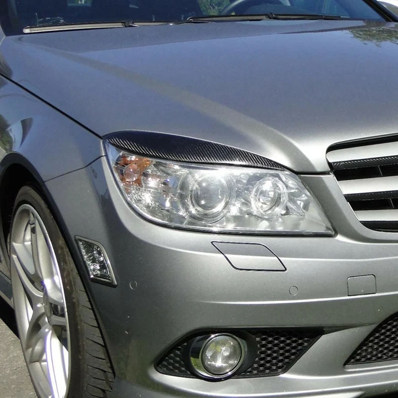 Углеродное волокно для бровей для Mercedes Benz W204 C180 C200 C300 C350 C63 08-11