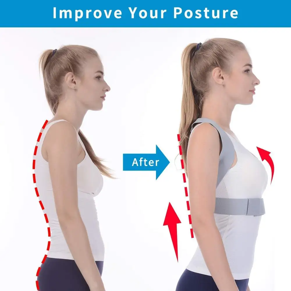 posture corrector figure 8 Clavicle Support Brace to Improve Bad Posture, Thoracic Kyphosis, Shoulder Alignment