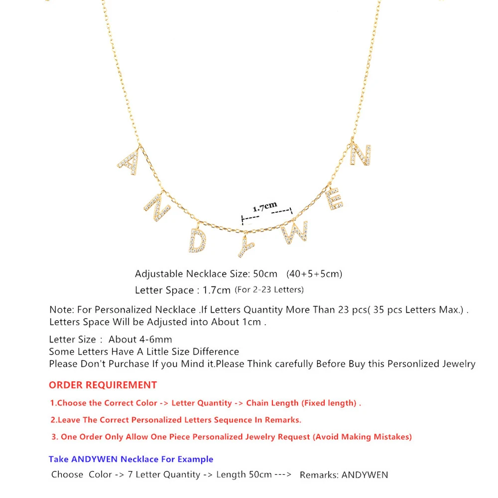 ANDYWEN 925 Sterling Silver Gold 