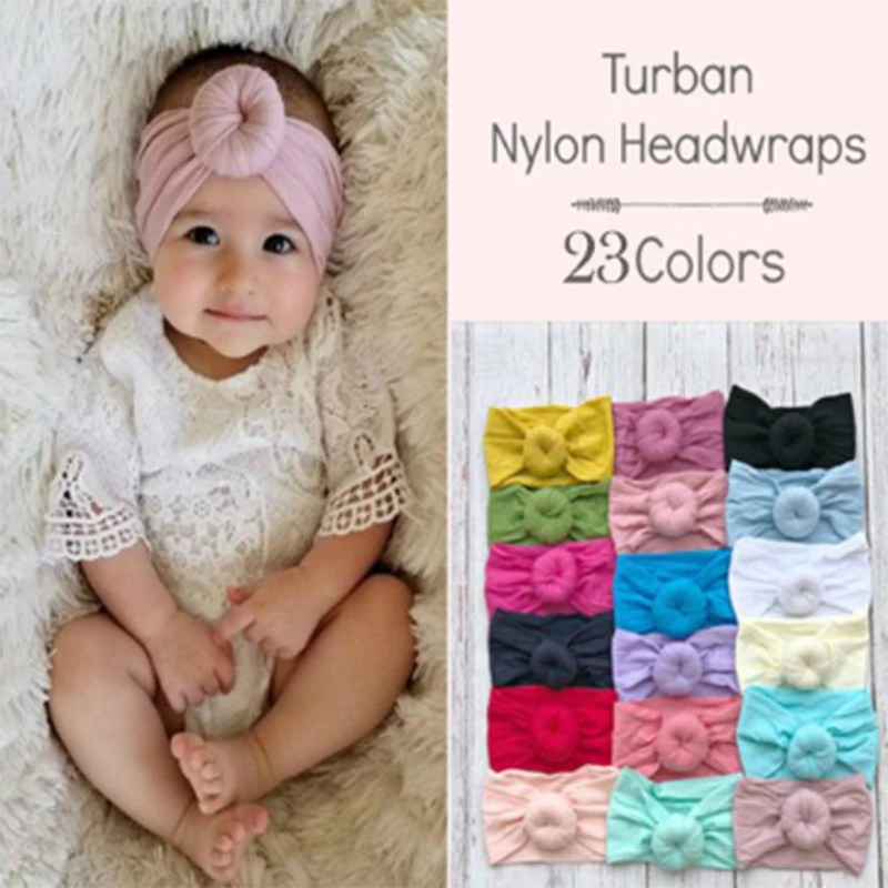 1Pcs Round Shape Donut Kids Hairband fits winter Most Wide Cotton Headwraps Soft Hairwear Christmas Hair Accessories for baby | Мать и