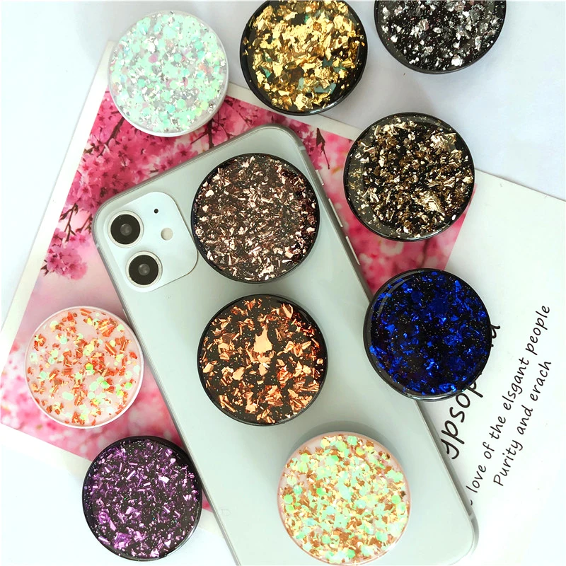 Universal Solid Color Round Airbag Bracket Expanding Stand Grip Mobile Phone Finger Holder For iPhone Huawei Contraction Bracket
